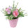 Rosen Kunstblumen im Topf ca.20cm