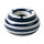 Aschenbecher Streifen Design " Maritim " Keramik ca.11,5x6cm