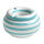 Aschenbecher Streifen Design " Maritim " Keramik ca.11,5x6cm